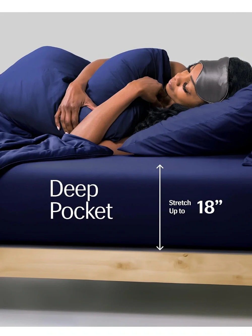 NWB REST Evercool + Cooling Fitted Sheet California King Midnight Blue